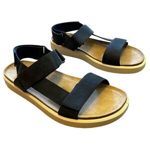 ECCO Corksphere Black Platform Sandals Men's 46‎